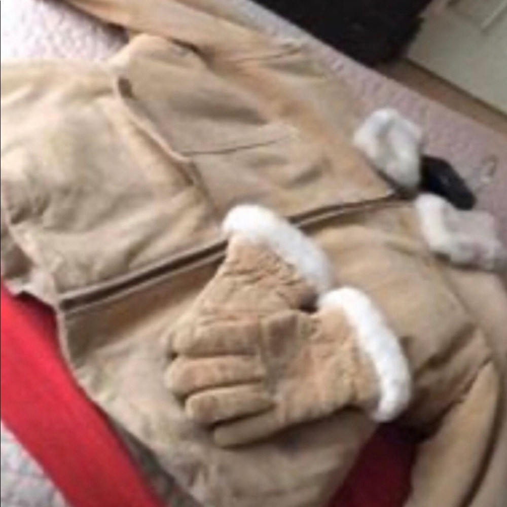 Beige Leather Jacket